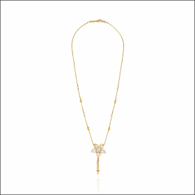 Mesmerising Floral Design Gold Chain