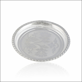 Handcrafted Nakashi Design Silver Plate