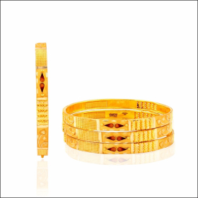 Modern Grace Gold Bangles