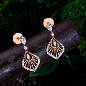 Exquisite Sparkle Diamond Necklace Earrings