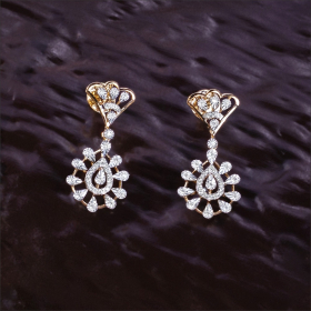 Ethereal Radiance Diamond Necklace Earrings