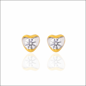 Novel Grace Yellow Gold Stud Earrings