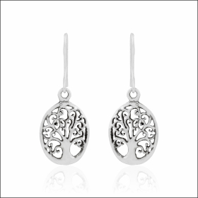 Artistic Filigree Sterling Silver Drops