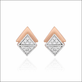 Classic Love Rose Gold Stud Earrings 