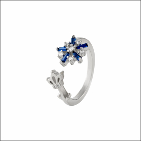 Floral Resplendence Sterling Silver Ring