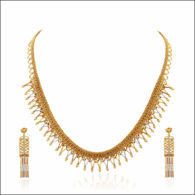 Opulent Two-Tone Italian Style Gold Necklace Set