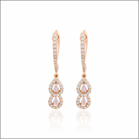 Sparkling Teardrop Diamond Earrings