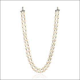 Vintage Charm Silver Wax Bead Maala