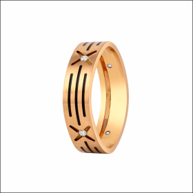 Enigmatic Cross Rose Gold Ring