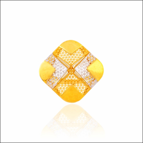 Statement Edge Gold Ring