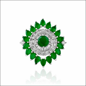 Glimmering Sparkle Silver Ring