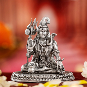Majestic Lord Mahadeva Silver Idol