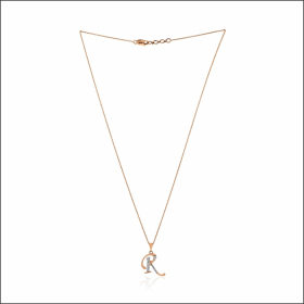 Classic Resplendence Alphabet R Diamond Pendant