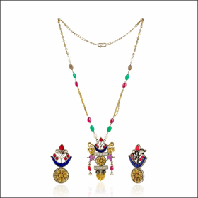 Bohemian-Inspired Antique Silver Necklace Set