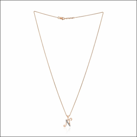 Entrancing Alphabet N Diamond Pendant