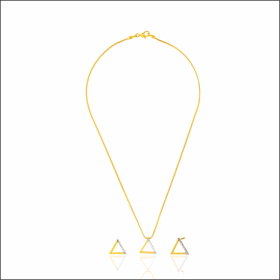 Rustic Glow Gold Chain Set