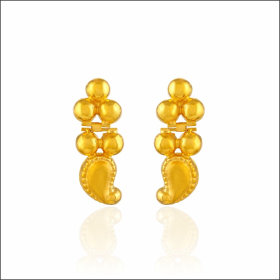 Classical Feast Trichur Design Gold Earrings