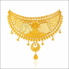 Traditional Marvel Gold Necklace Set