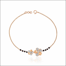 Delicate Blooms Diamond Mangalsutra Bracelet