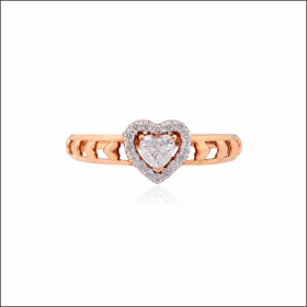 Delightful Heart Rose Gold Ring
