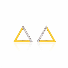Captivating Triad Gold Earrings