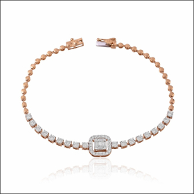 Lustrous Line Diamond Tennis Bracelet