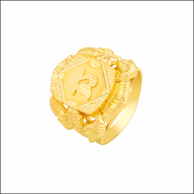 Royal Crest Gold Ring