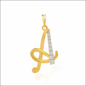 Forever Gleam Alphabet A Diamond Pendant