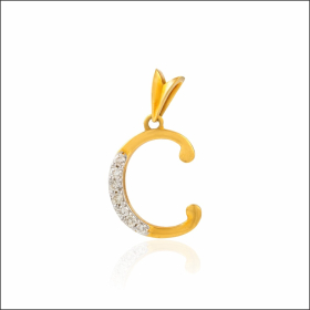 Captivating Alphabet C Diamond Pendant