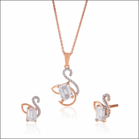 Classic Enchantment Rose Gold Pendant Set