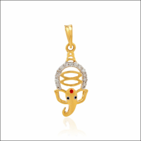 Graceful Ganesha Diamond Pendant