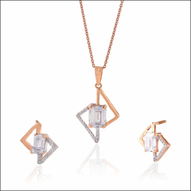 Charismatic Allure Rose Gold Pendant Set
