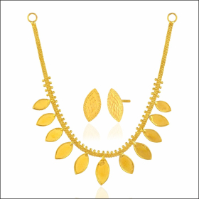 Mesmerising Elegance Gold Necklace Set
