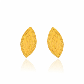 Petite Leaf Gold Earrings