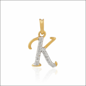 Enthralling Alphabet K Diamond Pendant