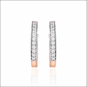 Contemporary Style Rose Gold Bali Earrings