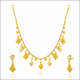 Enigmatic Elegance Gold Necklace Set