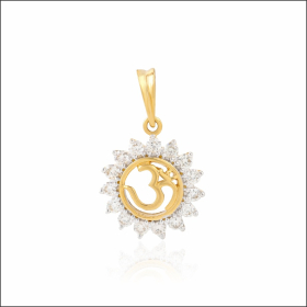 Divine Spark OM Diamond Pendant