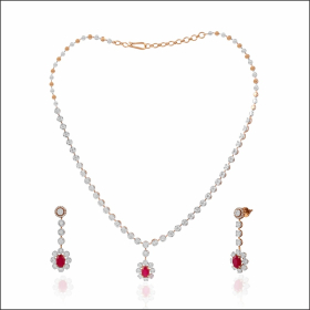 Captivating Glory Diamond Necklace Set