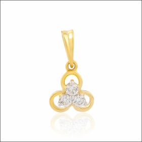 Trinity Style Round Diamond Pendant