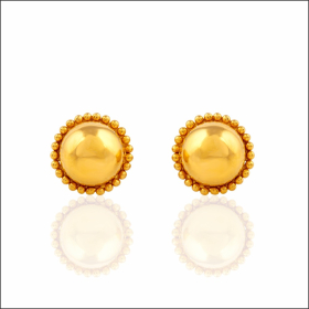 Radiant Sunflower Yellow Gold Earrings