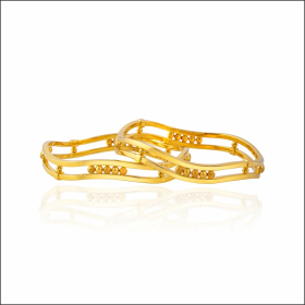 Beguiling Grace Gold Bangles