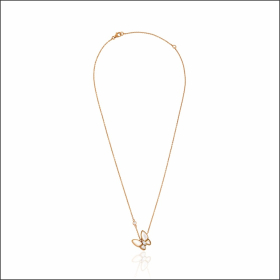 Fluttering Butterfly Rose Gold Chain