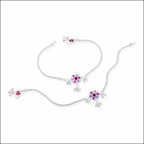 Dusk Radiance Silver Payal