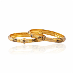 Graceful Allure Gold Bangles