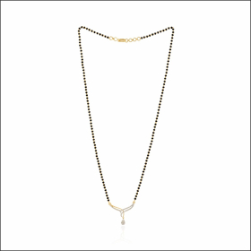 Traditional Captive Diamond Mangalsutra Locket