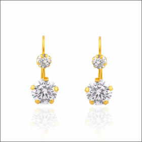 Modern Glory Yellow Gold Earrings