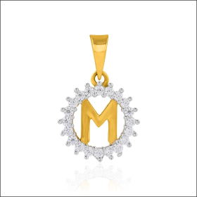 Enriching Alphabet M Gold Locket