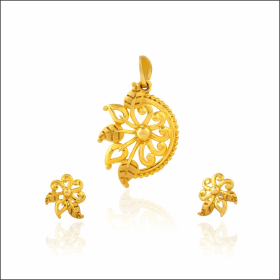 Delicate Dainty Gold Pendant Set