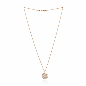 Radiant Starburst Diamond Pendant Set